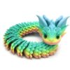 ZGDRUIQ 3D Printed Snakes Toys, 3D Printed Animals for Kids, Realistic Cute Desk Decor, Flexible Jointed Model, Fun Play Gift for Festivals and Birthday,Decor，Rainbow