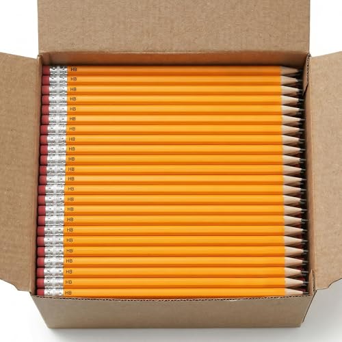 ZGZZGZ Wood-Cased #2 HB Pencils, 200 Pack Sharpened Yellow Pencils with Erasers, Bulk Pack Graphite Pencils for School and Teacher Supplies, Writing, Drawing and Sketching (200)