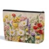 ZHAMEN Floral Makeup Bag for Women Travel Organizer Pouch Cosmetic Bags