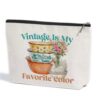 ZHAMEN Vintage Makeup Bag for Women Travel Organizer Pouch Cosmetic Bags