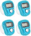 ZhangyiHot 4Pcs Digital Finger Tally Counter with Resettable Lap Tracking - Portable Electronic Clicker for Golf, Knitting, Goods Counting | Mini Display and Silent Operation