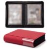 Zhehao 1 Pack Comic Book Binder, PU Leather Storage Album with 20 Double Sided Sleeves, Holds Up to Comics, Protective Display Organizer and Gift for Collectors, Fits Most Collections(Red)