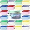 Zhehao 400 Pcs A6 Mesh Zipper Pouch Pencil Pouch with Zipper Waterproof Mesh Storage Bags Small File Bags for Organization Office Supplies, 9.5 x 4.5 Inch (Fresh Color)