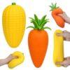 Zhgood 2Pcs Jumbo Squishies Fidget Toys - Corn & Carrot Squishy Squeeze Toy