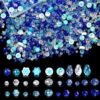 ZHIYUXI 1150PCS Blue Beads Winter Glass Beads Kit Blue White Jewelry Making