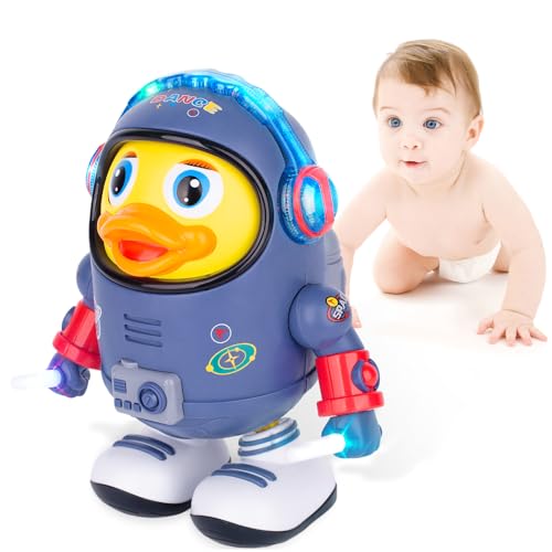 ZHMY Baby Toys, Electric Space Duck, Electric Music Toy,Electric Toys with Lights and Sounds, Moving Walking Dancing Toys for Toddler (Space Duck)