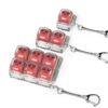 Zhouwang 3 Pack Keyboard Fidget Toy Set,Clicky - with Led Lights - Red