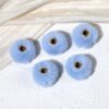 ZHSDDD 2cm Faux Fur Pom Pom Beads, Straight Hole Fluffy Ball Spacers for DIY Phone Chain Bracelet Jewelry Making, 20 Pcs Per Pack