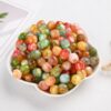 ZHSDDD Large Hole Oil Painting Style Resin Round Beads, Vintage Gradient Spacer Beads for DIY Hair Ornament Shoe Buckle Clothing Accessories, 100 Pcs Per Pack