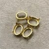ZHSDDD Oval Hollow Copper Base Prong Settings, Egg Shape Rhinestone Empty Bezels with Holes for DIY Hand Sewn Jewelry Making, 100 Pcs Per Pack