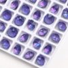 ZHSDDD Round K9 Glass Fluorescent Macaron Rhinestones, Faceted Pointed Bottom Loose Crystals for Nail Art Decoration, 50 Pcs Per Pack