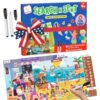 Zicster Preschool Learning Activity Game | Reusable Search N Spot Mats for Kids Ages 3-6 | Wipe-Clean Educational Game | Homeschool Classroom Must-Have | Reusable Activities, Gifts for Ages 3, 4, 5, 6