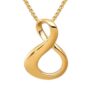 Zilora 14K Yellow Gold Fill Reversible Cubetto Omega Snake Slide Necklace Chain Pendant Charm