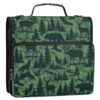 Zipper Binder Wildlife Nature Silho Forest Decor Trapper Keeper 3 Ring Binder Bag Multiple Pockets & Storage Organizer, 500 Sheet Capacity with Shoulder Strap