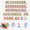 ZippyJoy 160 Piece American Mahjong Set 3D Printed Travel Mahjong Tiles with Racks Dice and Jokers Portable Party Game for Family Gatherings Campus Social, and Outdoor Events (White)
