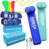 ZipString - Wonderment Awaits with Shark Tank-Featured String Rope Launcher Loop Fidget Toy, Defying Gravity to Boost Your Imagination - Ideal Bundle Gift for Kids, Bold Blue & Aesthetic Aqua
