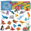 Zitetbolo Party Favors for Kids - 24 Pack Ocean Animals Building Block Toy Goodie Bags Fillers Classroom Prizes Stuffers Gifts Building Set, Christmas Birthday Gift for Boys Girls Ages 6-12