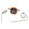 ZJchao Digital Meat Thermometer with Dual Probe Touchscreen Backlight Timer for Cooking Beef Chicken Turkey Fish Water