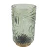 ZJchao Glass Battery Operated Table Lamp with Gold Base Warm Night Light for Living Room Bedroom Decoration