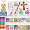ZMLM 24 Pack Christian Coloring Books for Kids with Crayons,Party Favors for Kids 4-8, Goodie Bags Stuffers for Toddlers, Classroom Prizes Birthday Return Gifts (Christian)