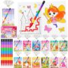 ZMLM 24 Pack Coloring Books for Kids with Crayons,Party Favors for Kids 4-8, Goodie Bags Stuffers for Toddlers, Classroom Prizes Birthday Return Gifts (Girls)