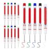 ZMoal 15 Pcs Long Deep Hole Marker Pens 20Mm Long Nib Marker Longs Nose Markers Waterproof Construction Markers Marking Permanent Markers Marker Pens Metal Marking Pens