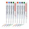 ZMoal Long Deep Hole Marker Pens Multi Channel Long Pointed Deep Hole Marking Pen Waterproof Fast Drying Color Building Woodworking Metal Building Marker Pen 10 Pcs 20Mm