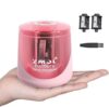 ZMOL Battery Powered Electric Pencil Sharpener,Small Battery Operated Pencil Sharpeners Portable,Fast Sharpen, Suitable for No.2/Colored Pencils(6-8mm), Art Studio/Classroom/Office/Home Pink