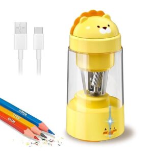 Zmol Fully Automatic Lion Pencil Sharpener,Rechargeable for Colored Pencils