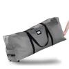 ZOBER 600D Oxford Fabric Large Rolling Christmas Tree Storage Bag - Fits 9 Ft Artificial Trees - Waterproof Christmas Tree Bag For Storage Box For Xmas, Durable Handles and Wheels - Card Slot - Gray