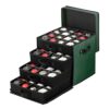 ZOBER Christmas Ornament Storage Box - Stores 64 3" Ornaments with Drawer Style Trays - Tear Proof 600D Oxford Fabric - Ornament Organizer Storage Box, Durable Christmas Containers Holder - Green