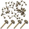 ZOCCVI 500 Pcs Brads Paper Fasteners Iron Brass Round Head Mini Metal Brads Card Making, Kids Crafts, DIY Paper Projects, Metal Brads for School Supplies