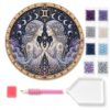 Zodiac Pearl Art Kit for Adults, 12 Astrology Designs Available, DIY Beaded Constellation Craft, Round Celestial Wall Decor, Horoscope Birthday Gift, 1 Selected Sign (D)