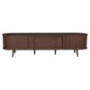 ZOEDO 70 Inch Mid Century Modern TV Stand, TV Stand for 80 Inch TV, TV Stand with Tambour Doors, Drawers and Power Outlet, TV Consoles for Living Room, Bedroom