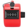 Zohisin Hand Tally Counter Berm Handheld Counting Tool with Hook Blue 4 Digits Plastic Knob Reset Portable Compact for Sports Event Attendance Traffic Statistics (Red)