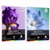 Zokyse Double Sided Photo Paper Glossy+Matte 150Sheets for Home Office Use