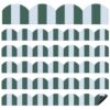 Zonon 24 Pcs Retro Green Stripe Magnetic Borders for Classroom Whiteboard 24ft Magnetic Bulletin Board Borders Scalloped Strips Trim Decoration for Classroom Back to School Office Chalkboard Wall Desk