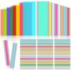 Zonon 48 Pieces Guided Reading Highlight Strips with 3 Sizes Colored Overlay Reading Tracking Rulers Colorful Bookmarks Help with Dyslexia for Kids Children Students Teachers Supplies