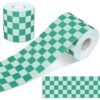 Zonon 65 Feet Green Checkered Bulletin Board Border Pastel Green Checker Border Back to School Checkerboard Borders Decorative for School Classroom Office Chalkboard Wall Desk Supplies