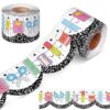 Zonon 65ft School Supplies Bulletin Board Border Cartoon Stationery Composition Classroom Scalloped Border Trim Classroom Bulletin Board Decorations for School Office DIY Crafts
