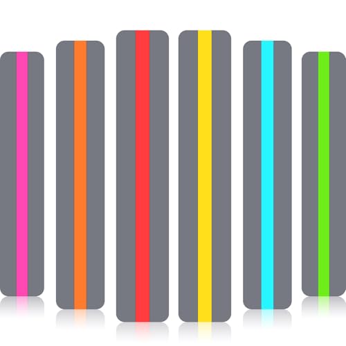 Zonon Guided Reading Strips Highlight Strips Colored Overlay Highlight Bookmarks Help with Dyslexia for Crystal Children and Teacher Supply Assistant (72 Pieces)