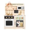 Zoolino Kids Play Kitchen Set Wooden Toys for Toddler 1-8 Pretend Cooking