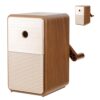 Zopsc Hand Cranked Pencil Sharpener 5 Adjustable Levels Large Capacity Shavings Box, Incisive Alloy Steel Hob, Portable Art Pencil Sharpener for Students Home School (Brown)