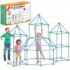 zqiliboyi 140 PCS Fort Building Kit for Kids Ages 4‑10, DIY STEM Educational Construction Fort Toy Set,Creative Kids Fort Builder Kit, Build Your Own Fort Indoor Outdoor Play Structure for Boys Girls