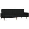 ZQQLVOO 2-Seater Sofa Bed Black Fabric Twin Sleeper