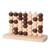 ZQsmgs 3D Wooden Four in A Row Game, Spatial Connect 4 Strategy Board Game, Brain Teaser Toy
