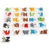 ZQsmgs Alphabet Letter Matching Flash Cards, A-Z Animal ABC Learning Blocks