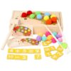 ZQsmgs Hedgehog Wooden Tapping Toy, Fine Motor Educational Toy