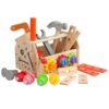 ZQsmgs Kids Wooden Tool Kit Toy, Portable Handheld Tool Box