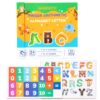 ZQsmgs Magnetic Alphabet & Finger Arithmetic Book, Portable Animal Letter Number Magnet Book